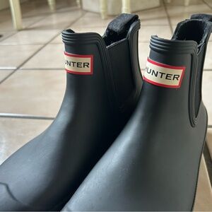 Hunter Black Ankle Boots